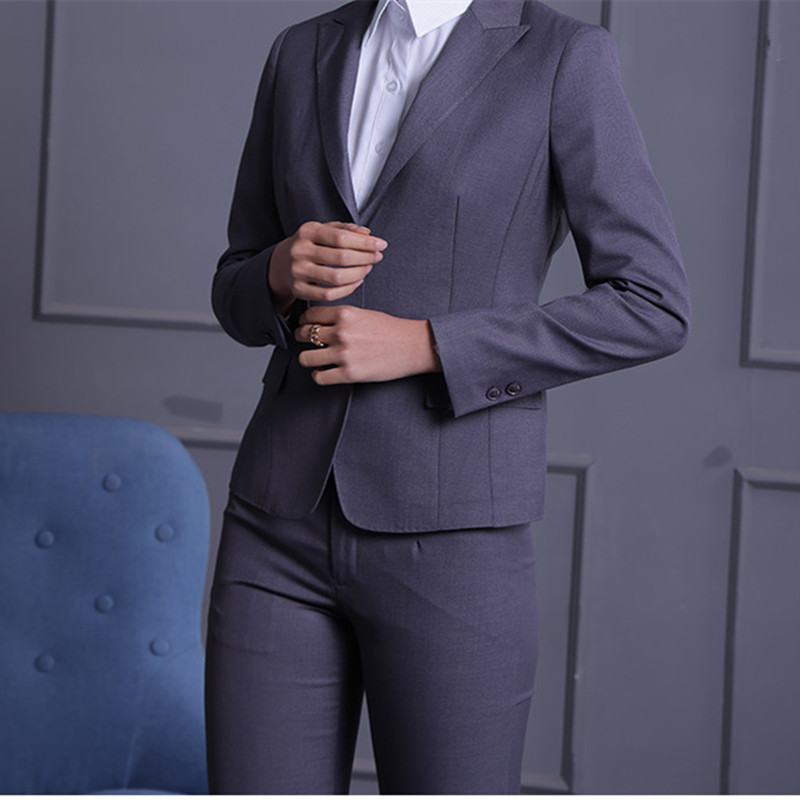 广发银行行服工作服西服外套女工装制服广东发展灰色西装广发西服外套