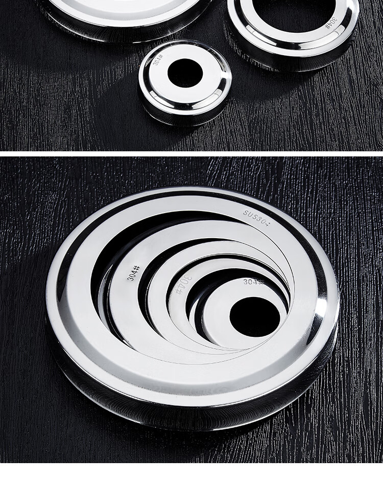 加厚304不锈钢装饰盖栏杆遮丑盖楼梯扶手50管围栏护栏圆形盖定制内38x