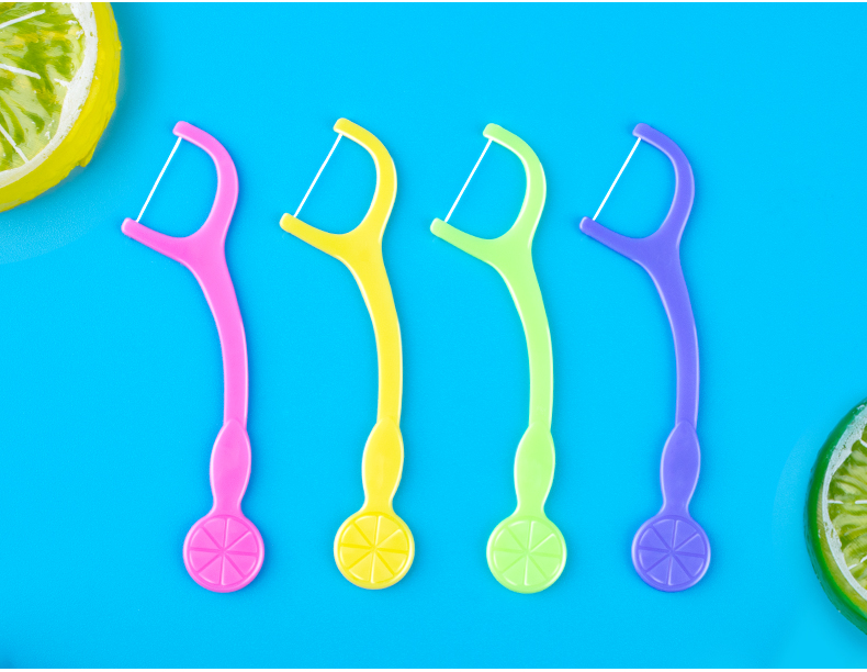 小鹿妈妈儿童高拉力家庭装独立袋装剔牙签卡通手柄牙线细滑牙线棒牙线