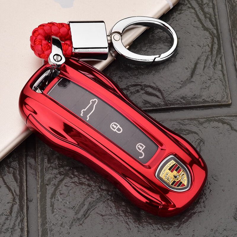 2018款19新保时捷卡宴帕拉梅拉panamera汽车钥匙套包保护壳扣 18-19新