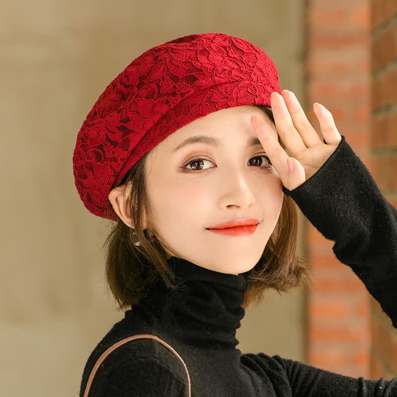 贝雷帽女夏季薄款八角帽贝雷帽女夏季薄款透气复古八角帽日系百搭休闲