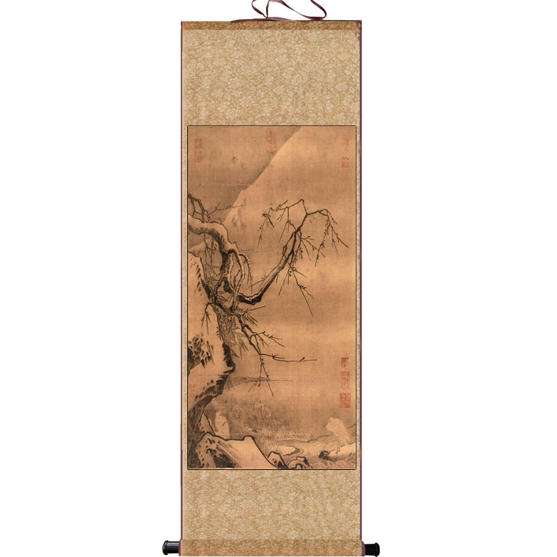 宋代名家字画仿古卷轴画酒店送礼丝绸卷轴挂画书房装饰定制中式画宋