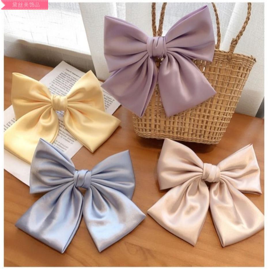 黛丝美韩版学生大蝴蝶结发饰儿童发夹女成人后脑勺夹子同款学院风头饰