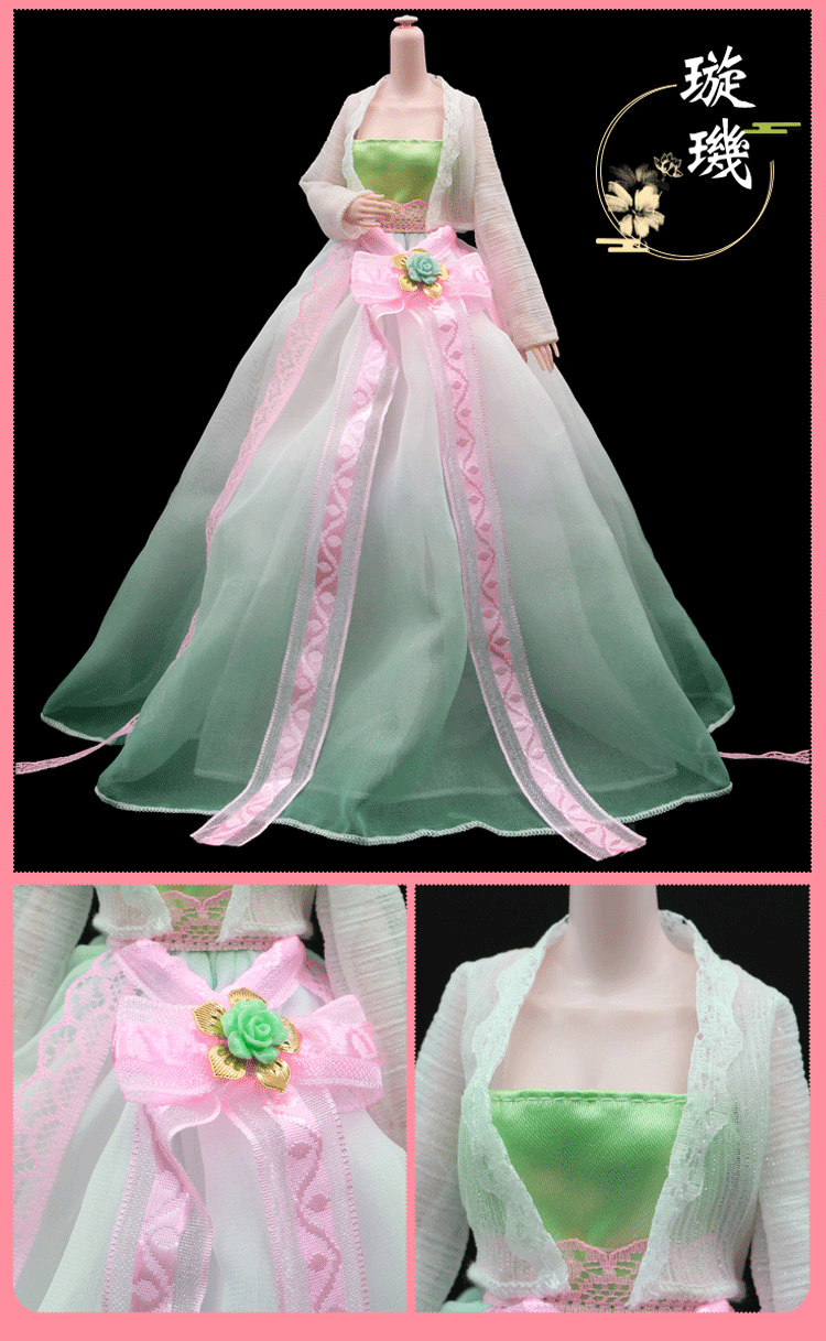 神孩子芭比娃娃的衣服鞋子房子家具30厘米古装玩具29cm娃换装配件古代