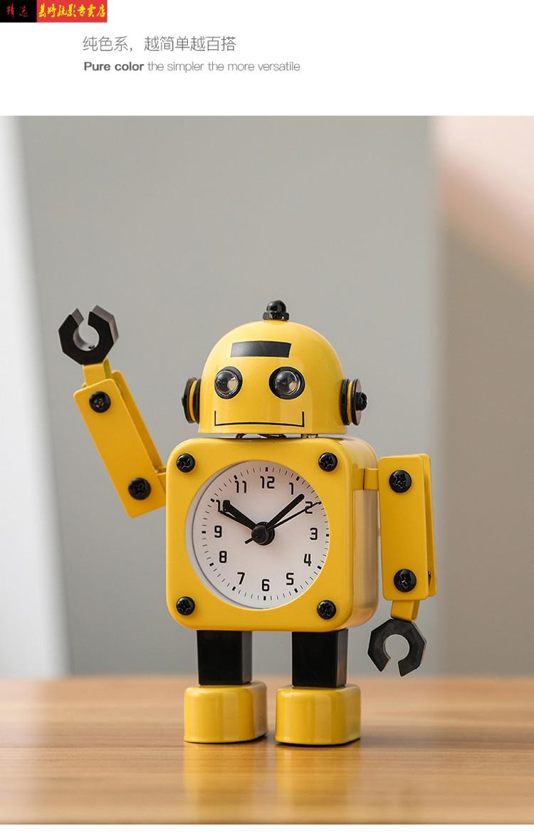 变形机器人闹钟儿童 卡通个性电子钟可爱机械创意送儿童生日礼物男孩