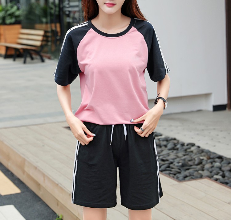 初高中学生中考体育短裤女生体考运动裤休闲运动服套装女夏季两跑步