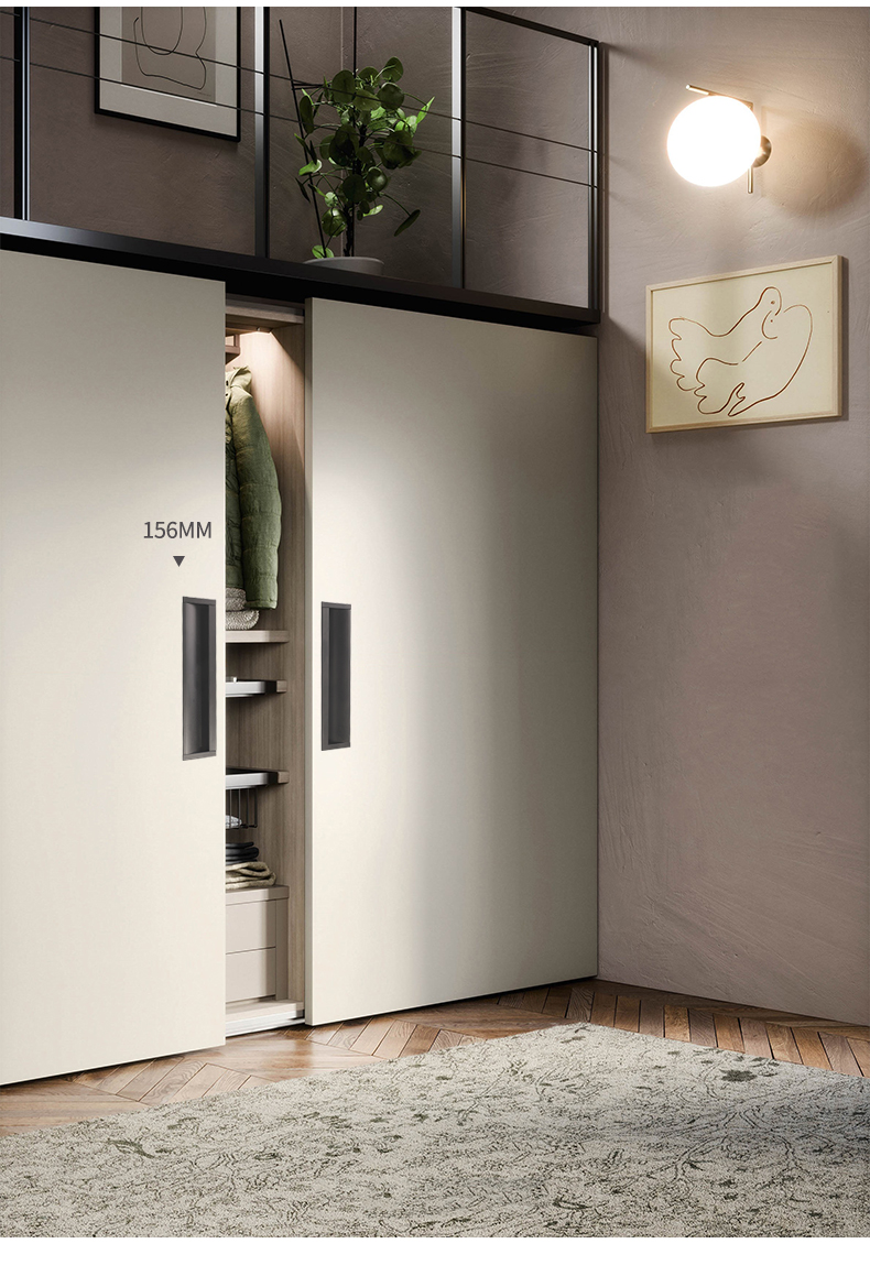 隐形拉手内嵌式内嵌抽屉柜门拉手隐形铜拉丝嵌入式暗拉手金色橱柜开槽