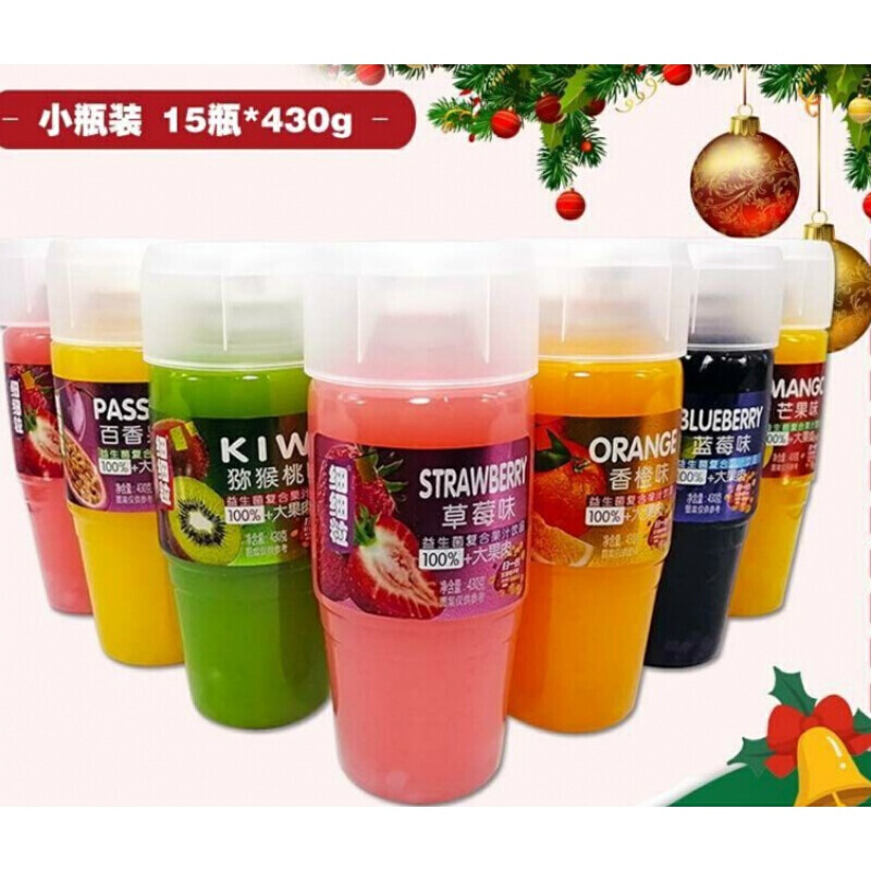乳酸菌复合果汁饮料15瓶430g细细粒益生菌一箱网红颜值果肉整箱芒果味
