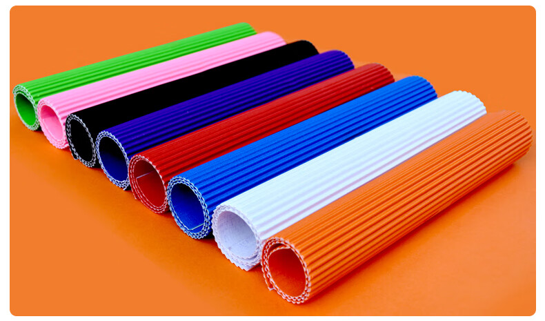 博纳施10张加厚彩色纸板大张纸箱子diy幼儿园学生手工模型瓦楞硬