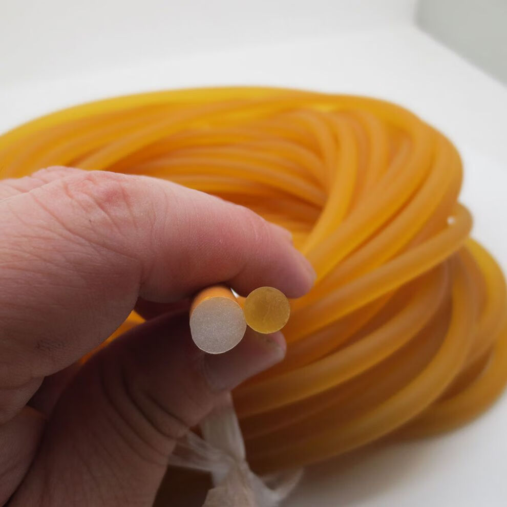 弹弓皮筋实心34567高弹力防失手玩具动力乳胶橡 4毫米 黄色 1米【图片