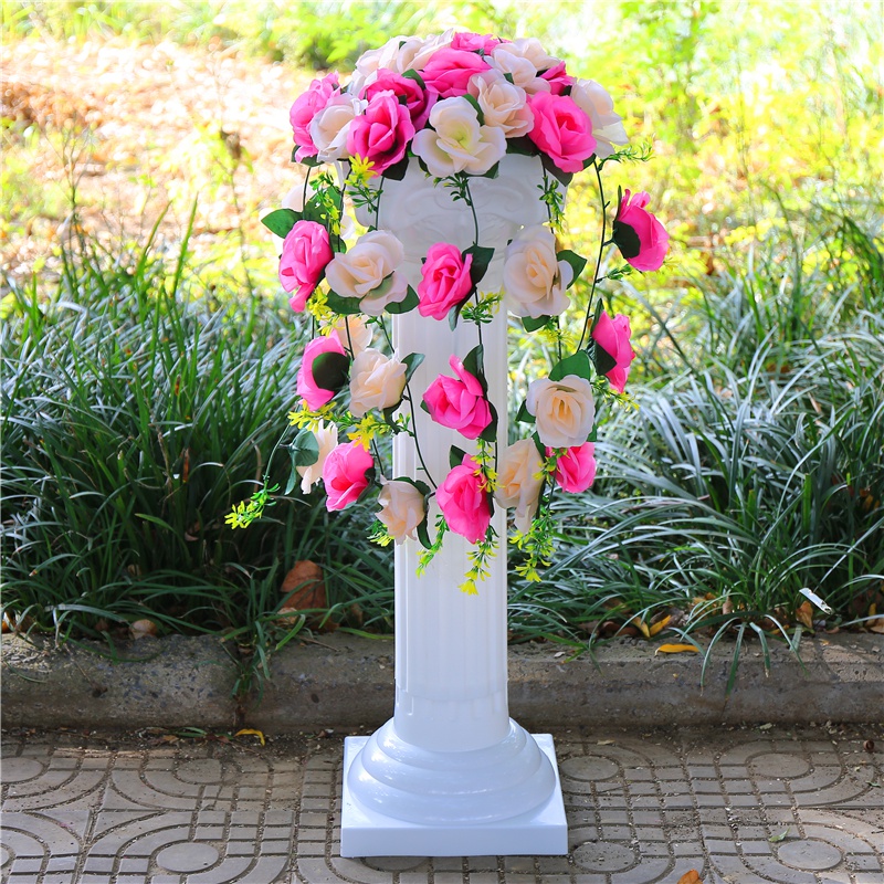 婚庆路引花柱新款欧式婚庆罗马柱路引花柱中式婚礼t台布置引路花球