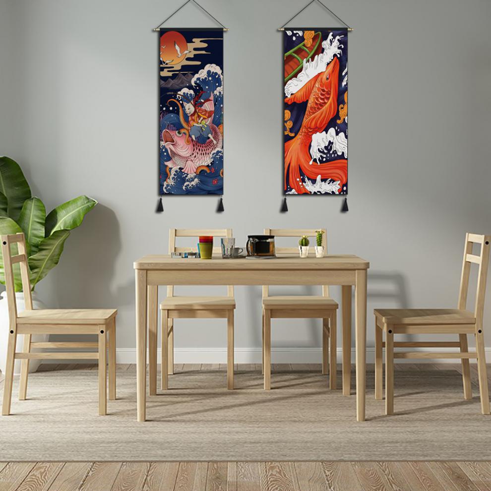 日式装饰画浮世绘日本刺青居酒屋挂画榻榻米客厅背景墙壁画布画01款