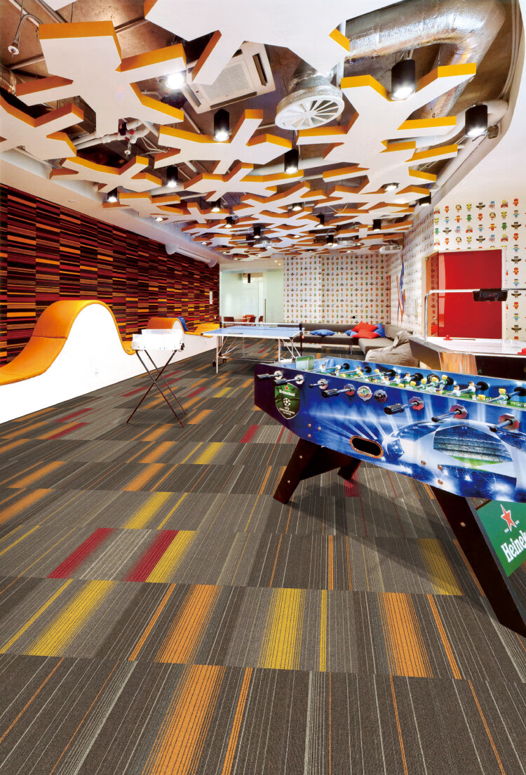 台球室地垫台球室专用桌球室方块毯阻燃防潮桌球厅俱乐部大面积拼接工