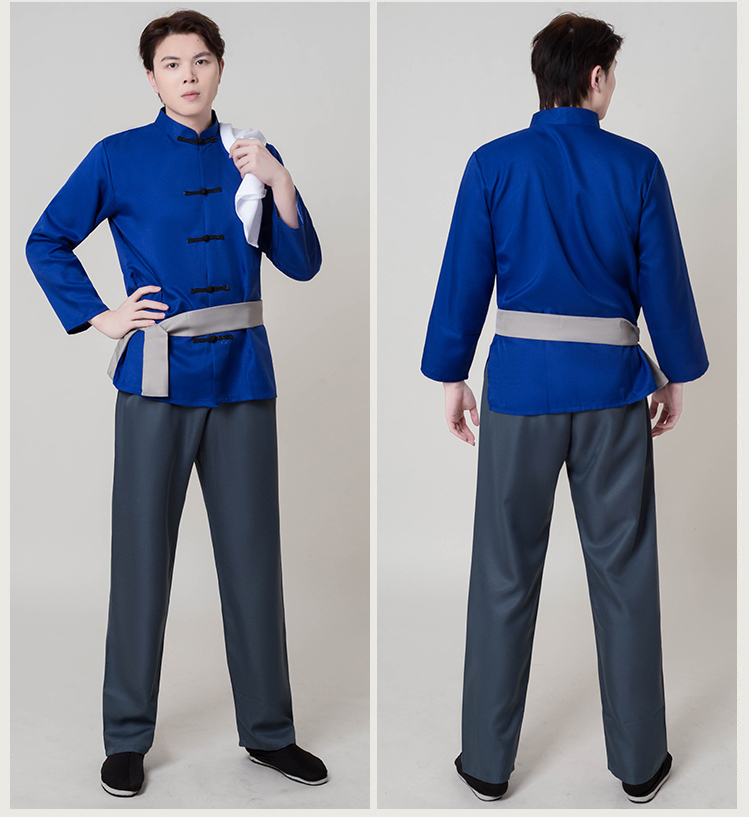 宾隶陕北农村平民百姓演出服民国风车夫老太太爷爷农民小二老土衣套装