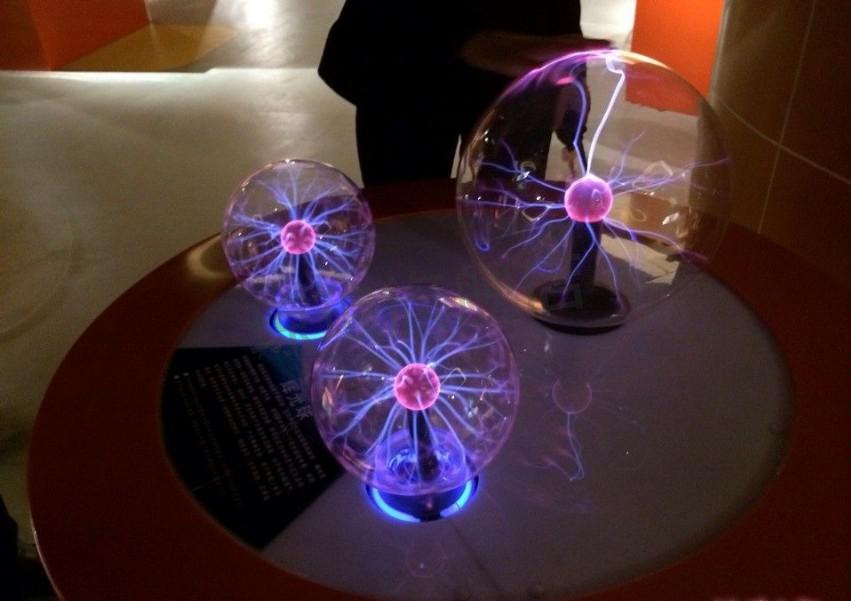 离子球魔球闪电辉光球创意学生礼品科技馆音乐酒吧蓝紫20厘米电极款