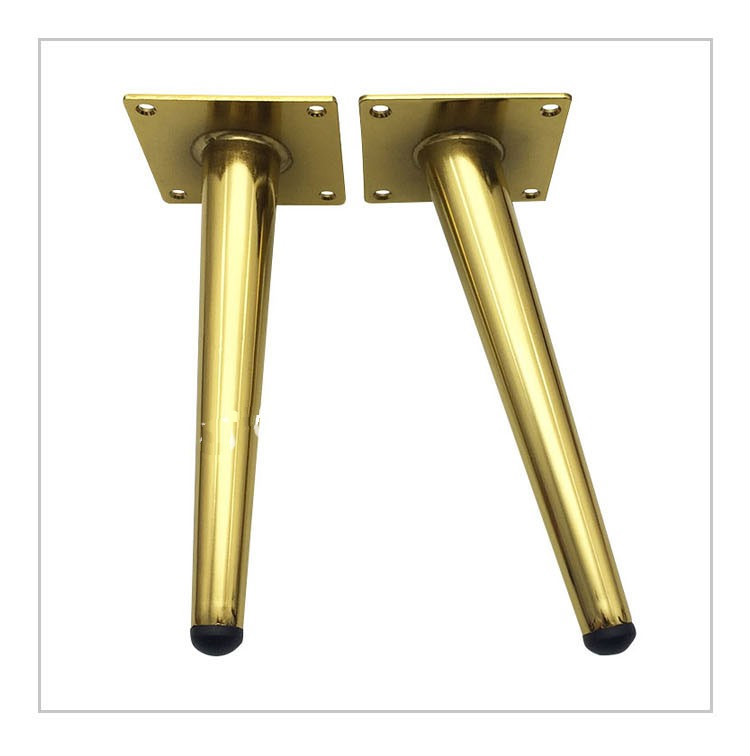 北欧轻奢铁艺金属沙发脚支撑腿茶几脚家具脚配件电视柜脚浴室柜脚斜锥