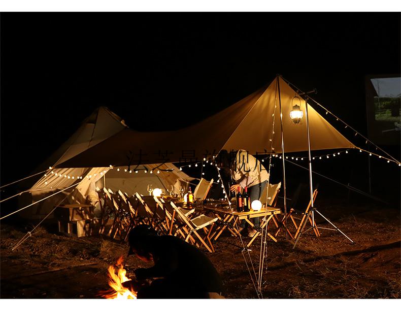 蒙古包营地帐篷花园帐篷户外野营加厚印第安轻奢露营棉布蒙古包3米款