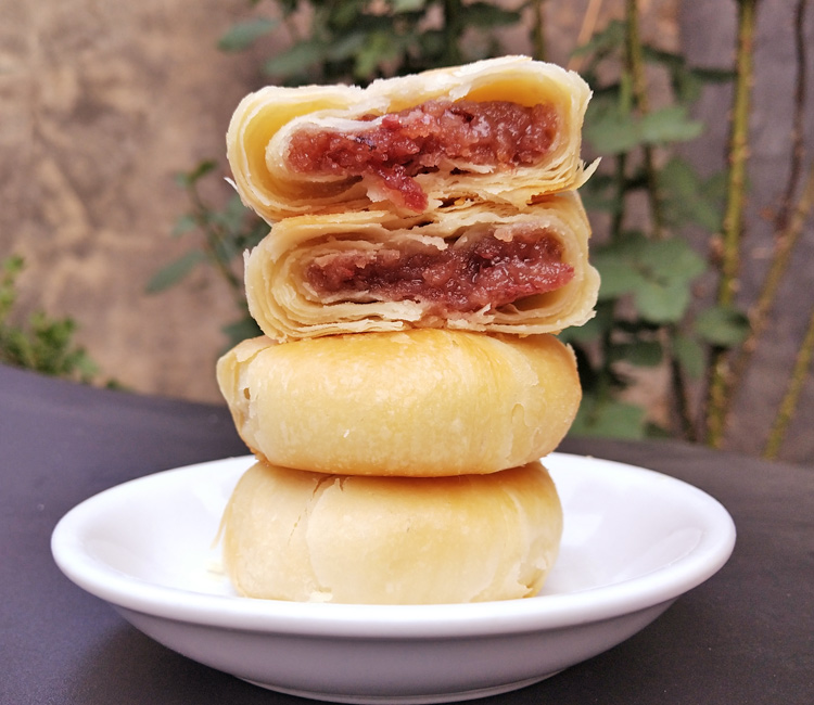 菏泽特产牡丹鲜花饼牡丹糕酥皮饼玫瑰鲜花饼传统糕点1000礼盒装 牡丹