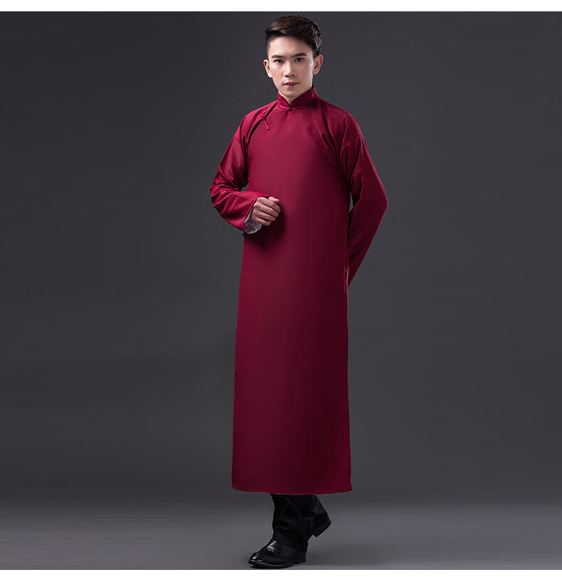 路晓云唐装相声大褂古装长袍男五四民国青年学生装功夫长衫教书先生