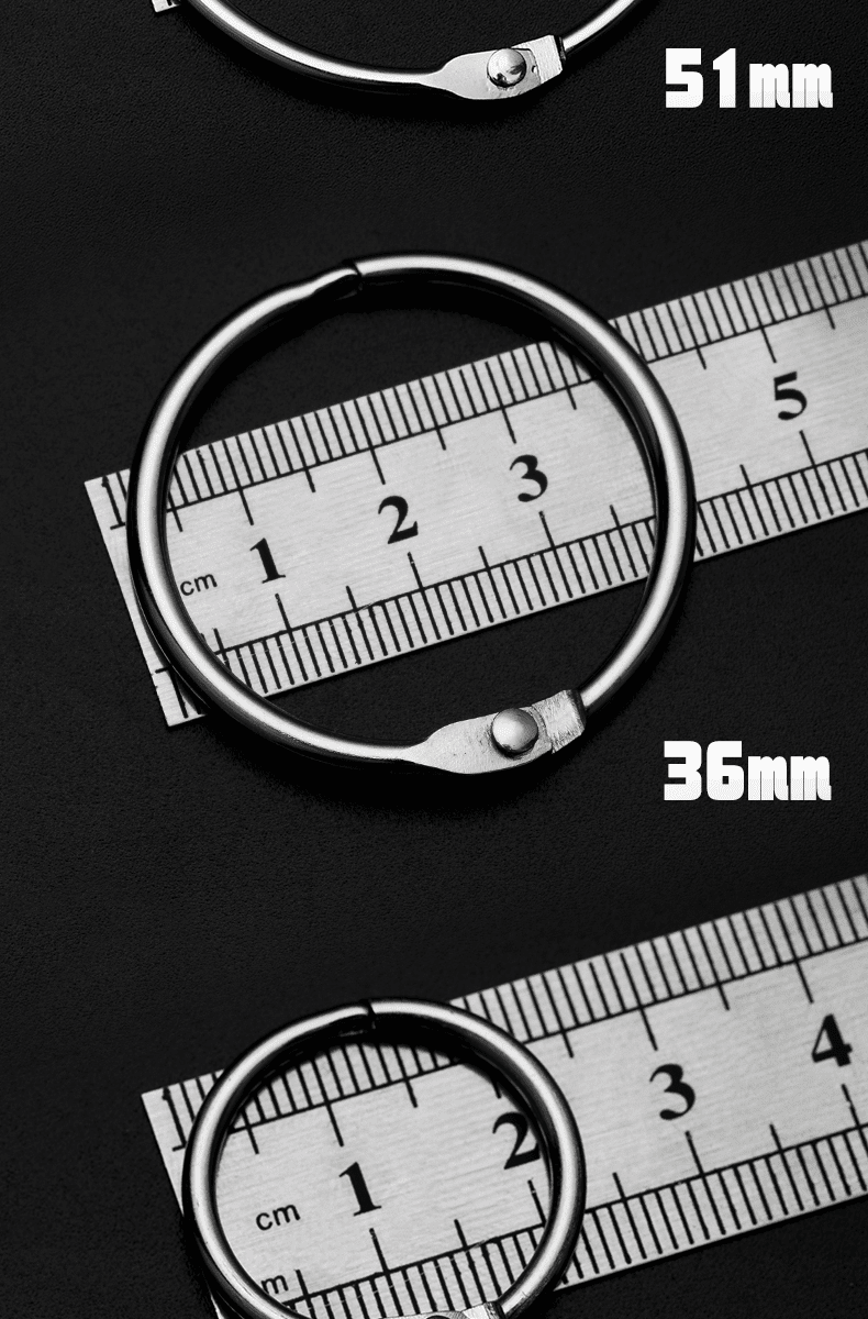 汋约金属铁环圆形小铁圈环小号大号diy活页笔记本可拆卸扣环线装订圈