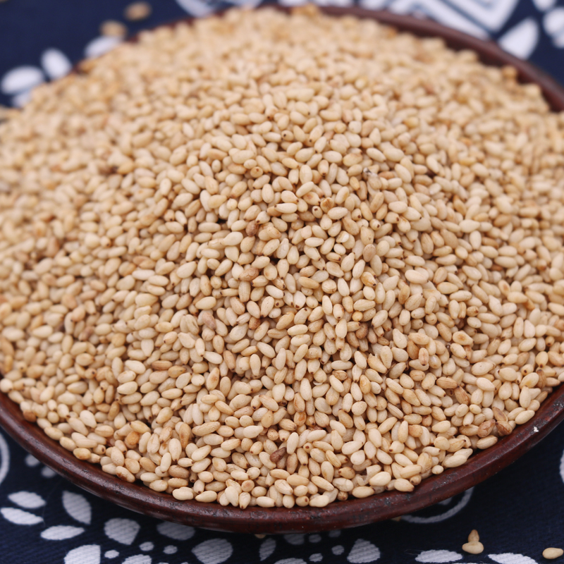 芝麻熟白芝麻现炒现发白芝麻熟即食烘焙原料非生芝麻免洗500g