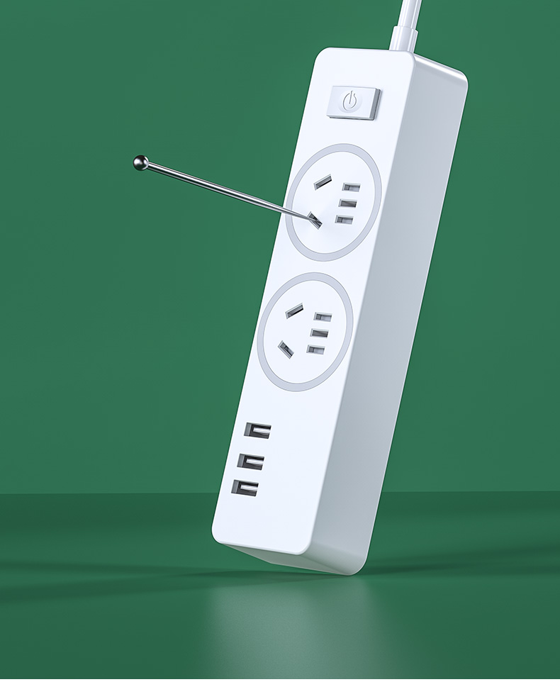 多功能爬墙排插usb插座墙上固定贴带线转换器床头拓展插线板卧室家用