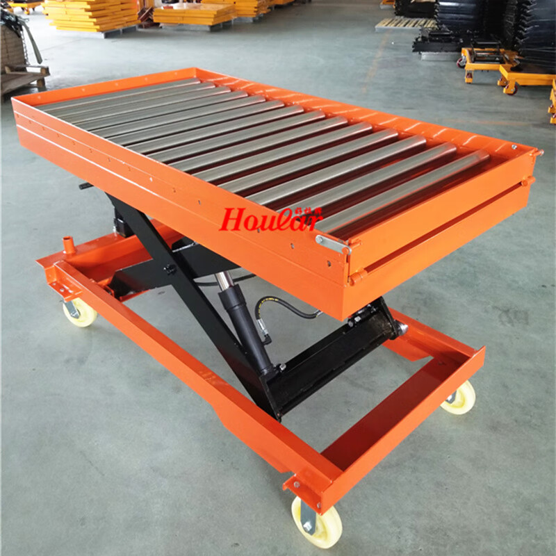 5米脚踏式液压手动升降平板叉车搬运车 pt150【150kg升0.