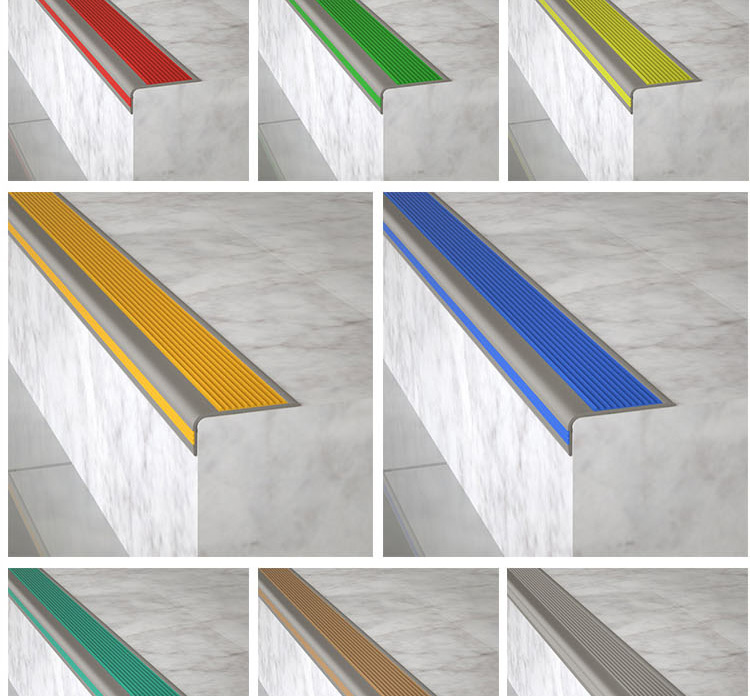 京选品质楼梯防滑条铝合金楼梯条台阶包边条室外踏步止滑压条幼儿园