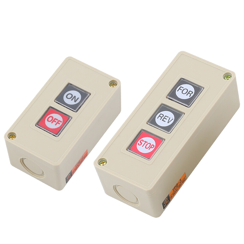 压扣押扣开关tpb-2 3 两/三位自复位按钮开关 启动开关控制按钮盒 tpb
