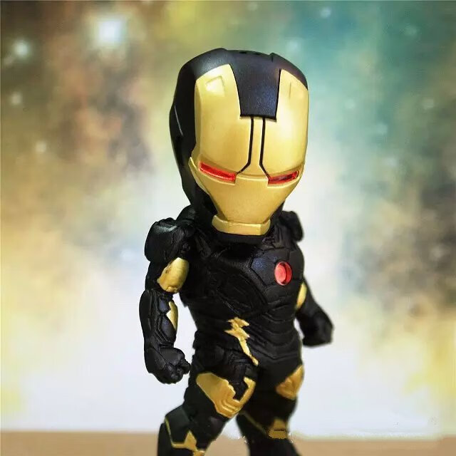 钢铁侠ironmanq版123代6款钢铁侠可发光版d款摆件玩具