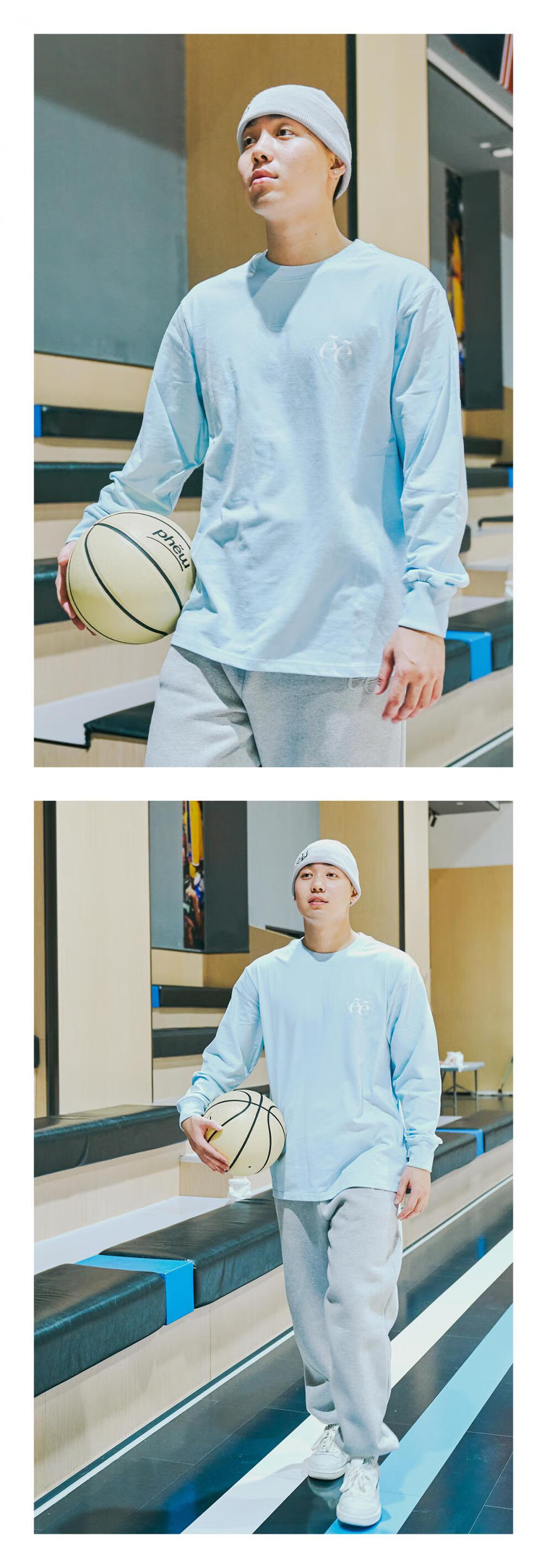 phew潮牌长袖t恤秋季情侣印花圆领上衣男女美式宽松潮流衣服 黑色 m