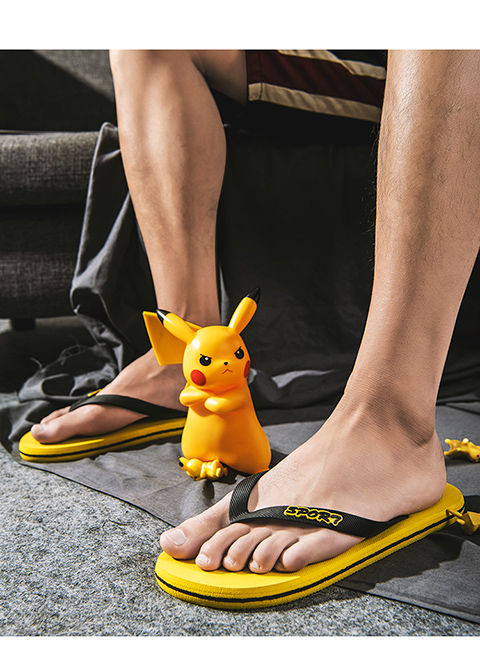 皮卡丘拖鞋男夏季新款外穿潮流人字拖男士韩版个性学生沙滩鞋凉拖3100