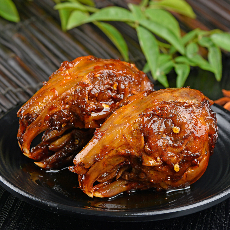 麻辣兔头肉类即食品冷吃兔五香兔脑壳160g五香兔头2个装