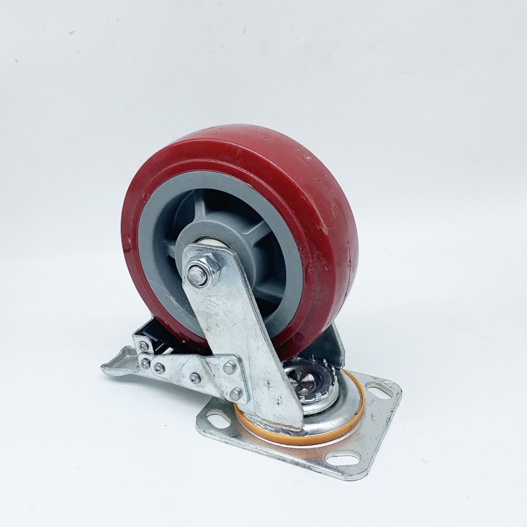 重型平板轮机械万向轮子大承重1吨万向轮脚轮ab刹车轮大号万向轮浅