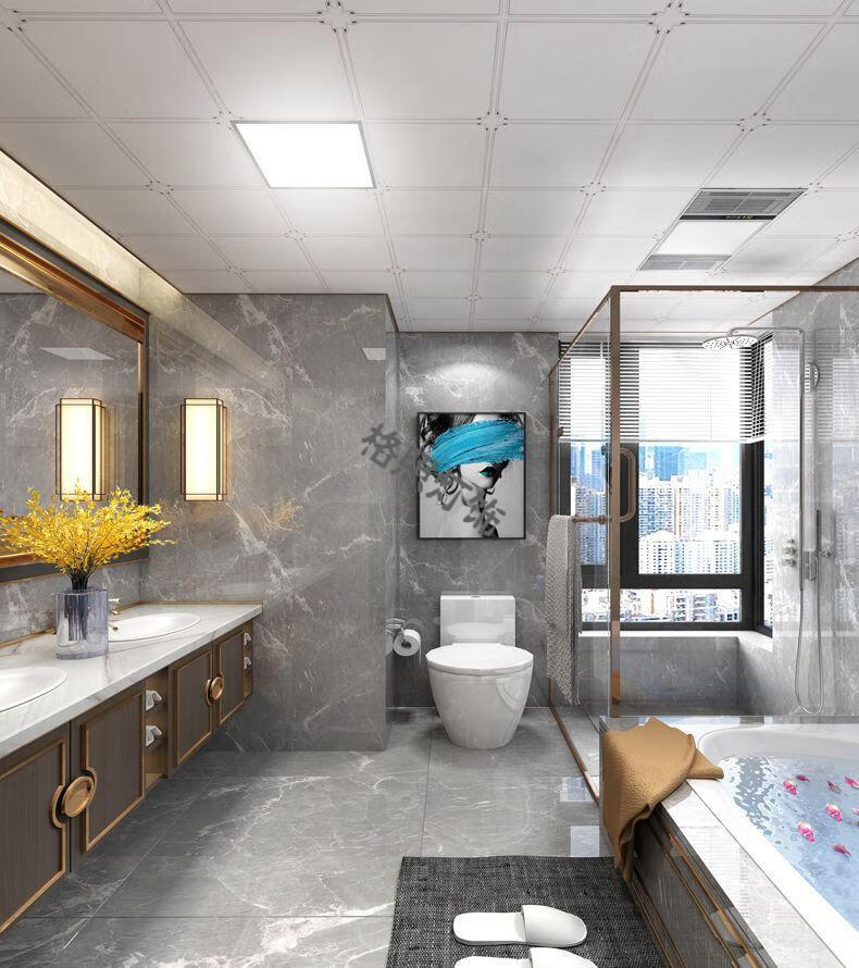 格照led集成吊顶灯300600平板灯天花铝扣面板灯厨房浴室厕所卫生间