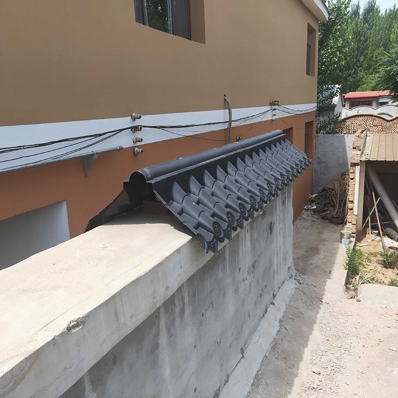 双面围墙瓦墙头瓦树脂塑料瓦外墙院墙压顶瓦压帽瓦片1米灰双面瓦1号