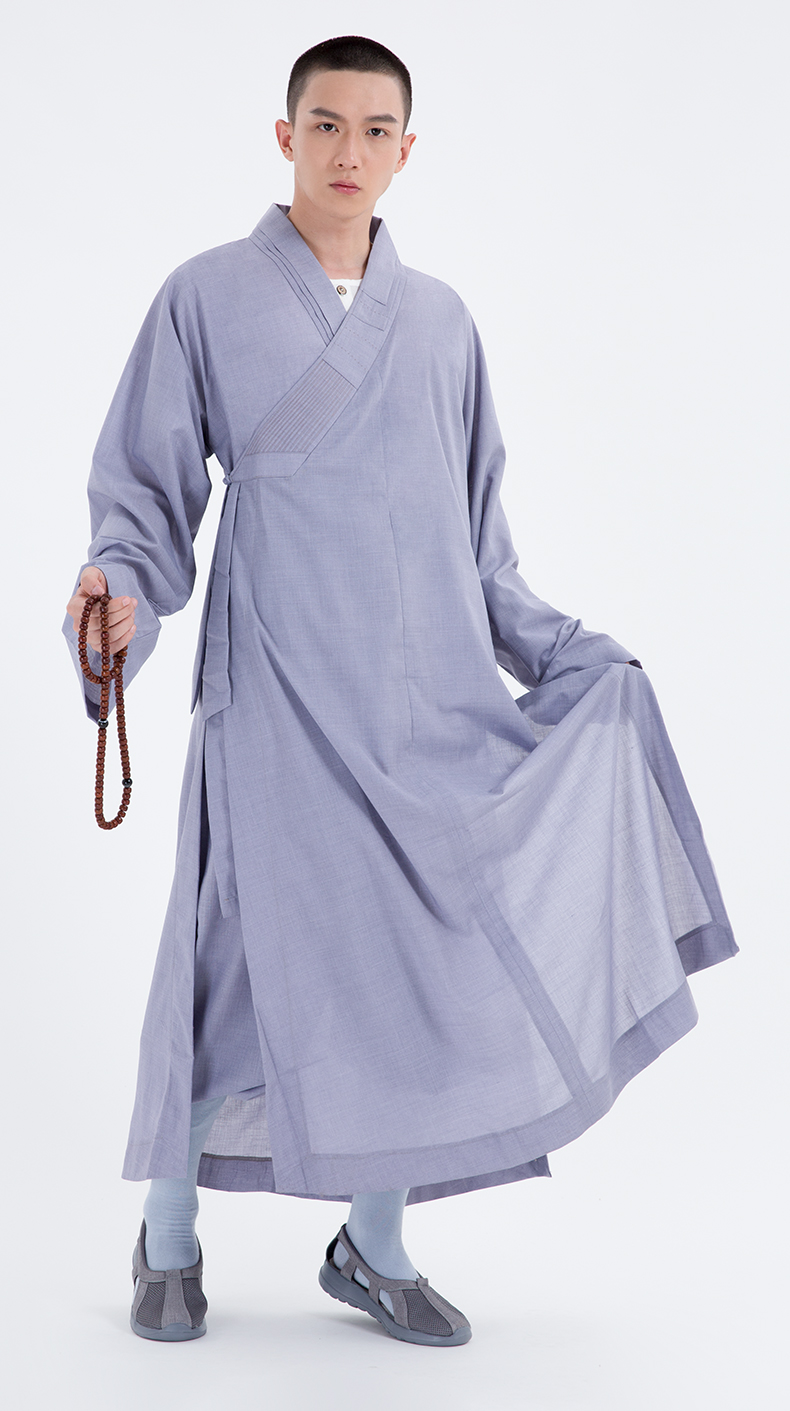 夏天穿的僧人服装夏季棉麻冰丝长褂僧人大褂透气僧服大褂禅修服僧衣僧
