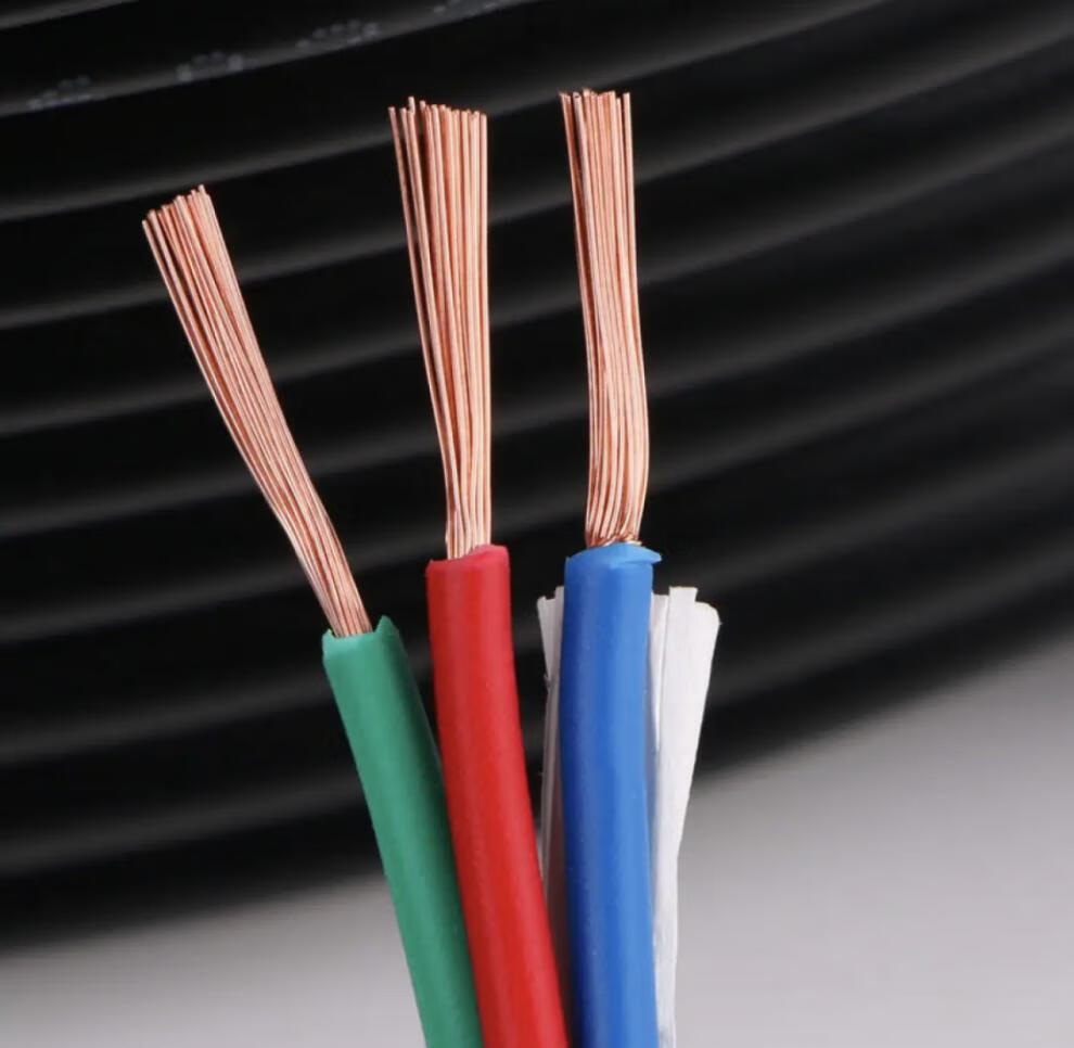 铜芯rvv护套线34芯075101525平方软线电源线户外电线3芯15无氧铜200米