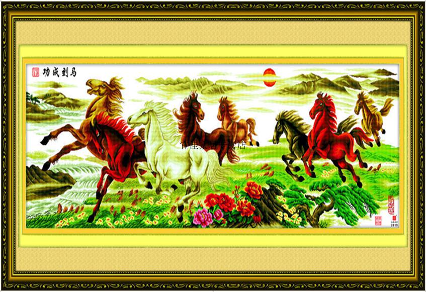 山水风景客厅过年喜庆年画墙画装饰纸画大遍地黄金贴图 5196富贵有余