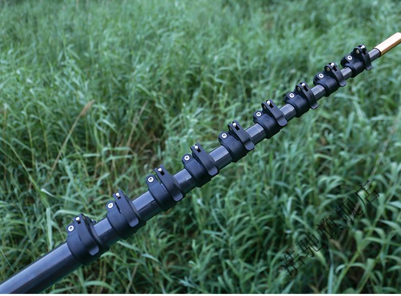 全新加长碳素槟榔杆伸缩杆割冻青打塔杆抄网杆定位抄网杆超轻超硬 浩