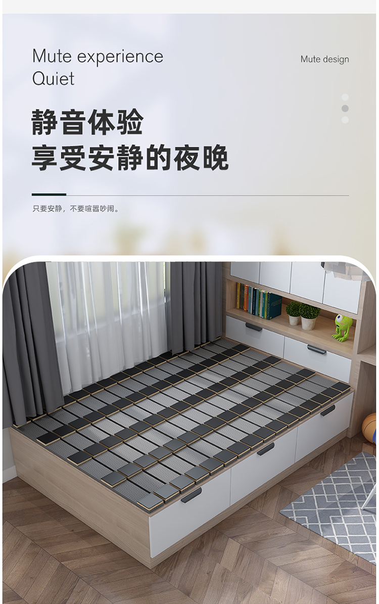 实木包布排骨架子折叠床板防潮透气骨架龙骨床垫板 1.35*1.