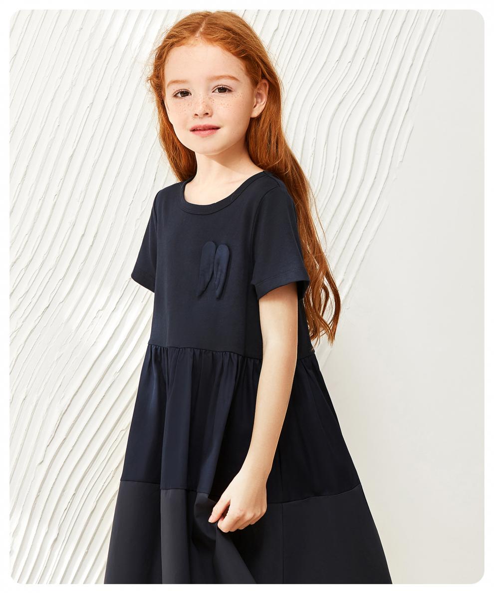 amii童装女童连衣裙2021夏装新款中大童儿童网纱蓬蓬裙子休闲洋气 a款