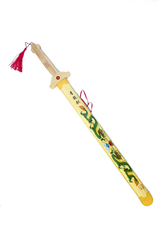 青龙剑 竹木木头木刀木剑武术道具未儿童玩具 青龙剑加木质关公刀