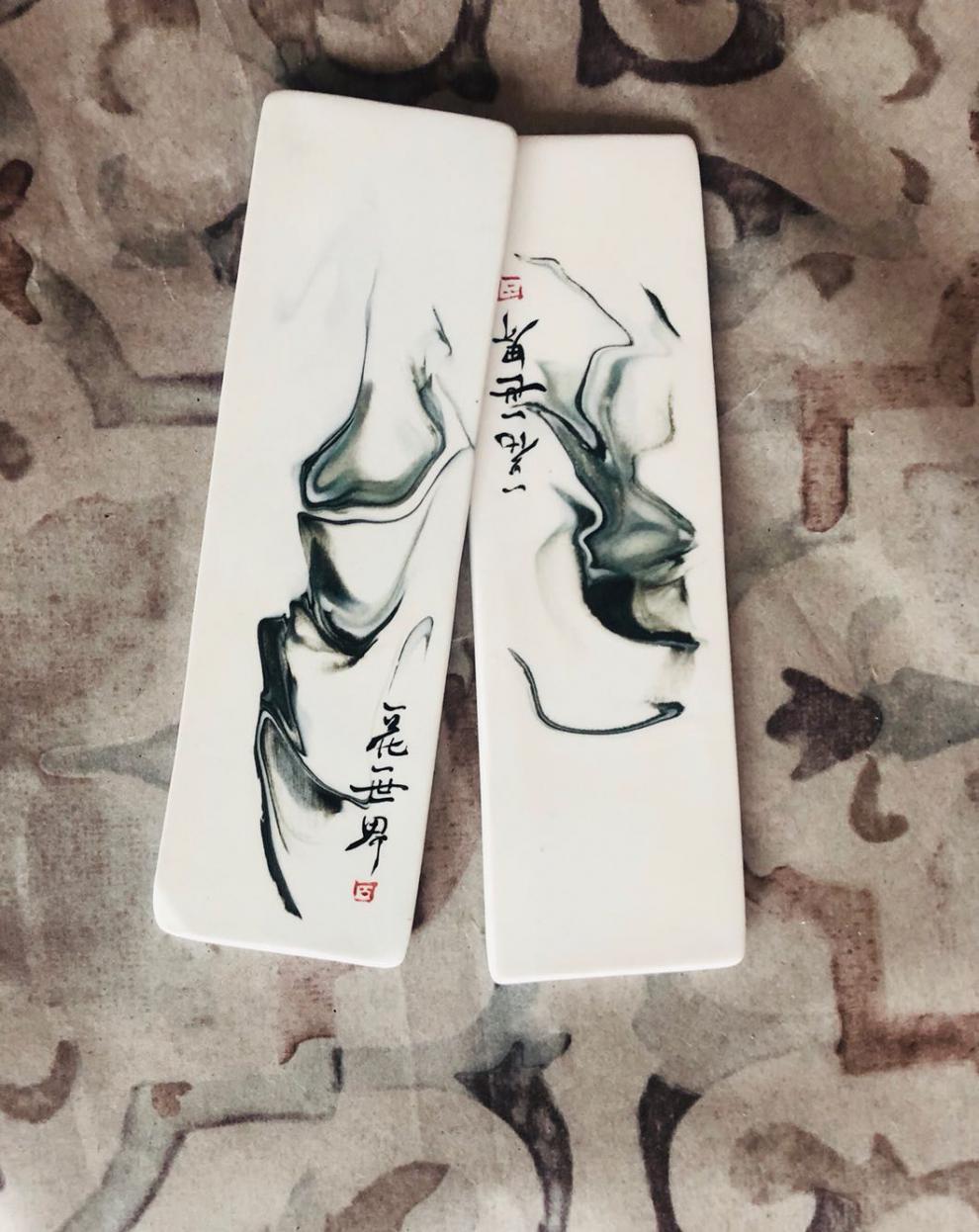 古风书签送老师陶瓷创意手绘可自由定制写字情侣朋友礼品 任意发货4件