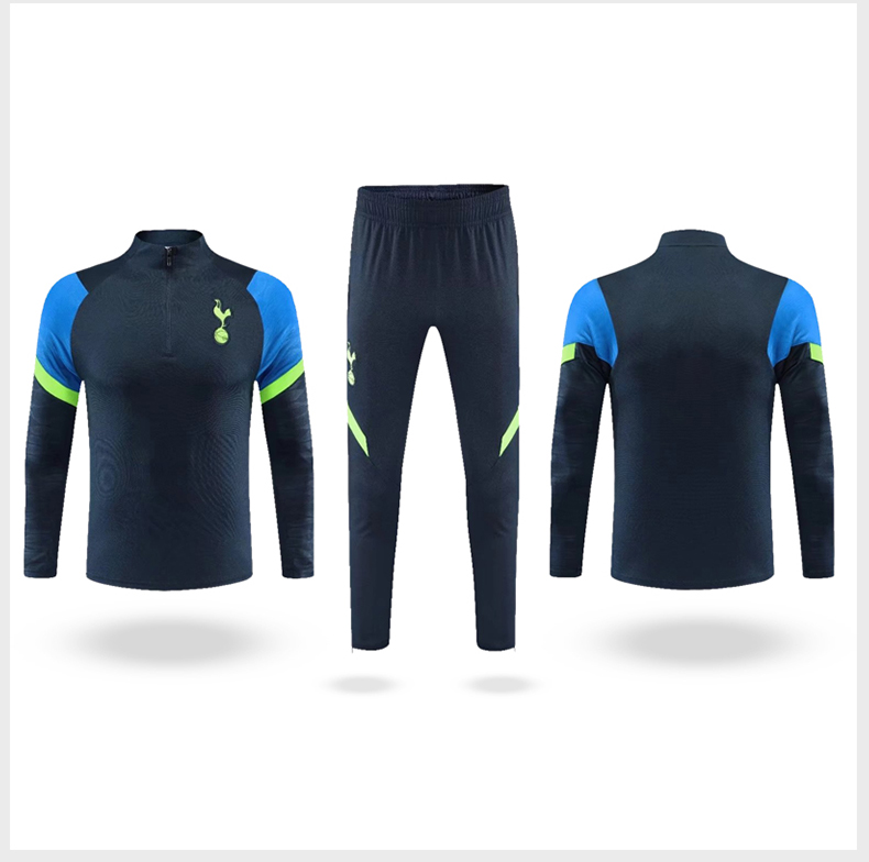 2021赛季热刺球衣足球训练服运动套装男秋冬季绒长袖出场服定制半拉