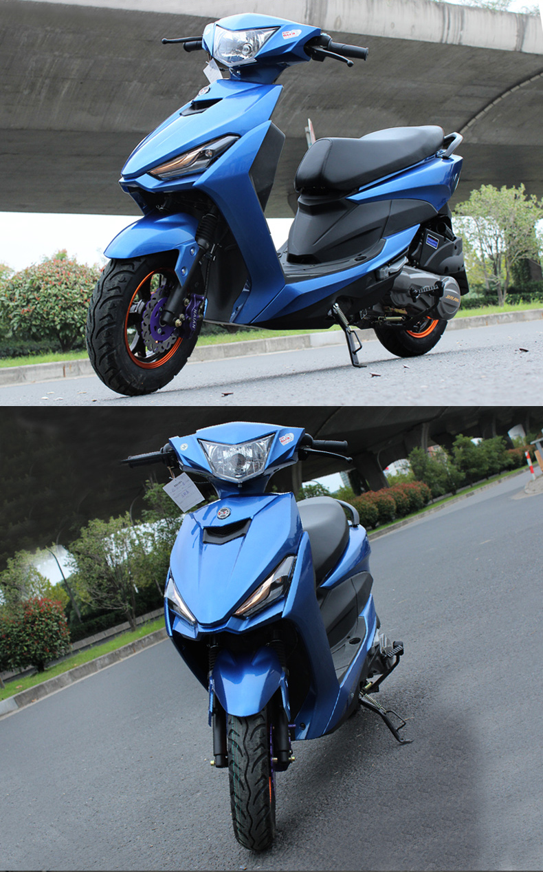 鬼火三代踏板摩托车战速摩托车助力车125cc发动机男女抖音可上牌战速