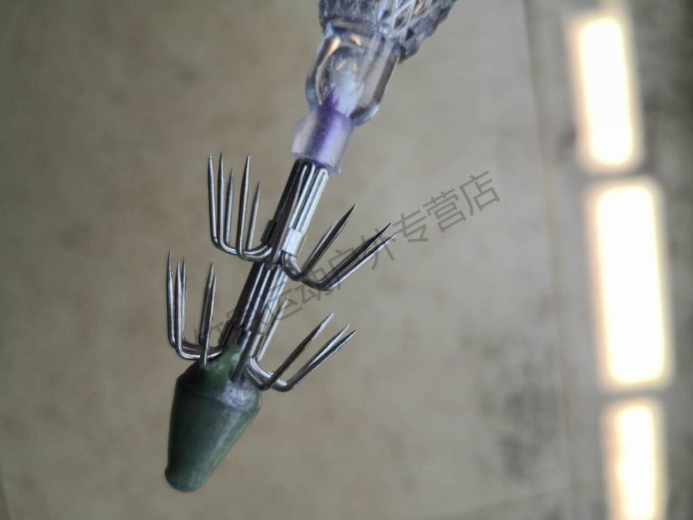 鱿鱼夜光钩船钓海钓电子发光鱿鱼钩钓速沉吹筒小乌贼钩神器荧光钩正点