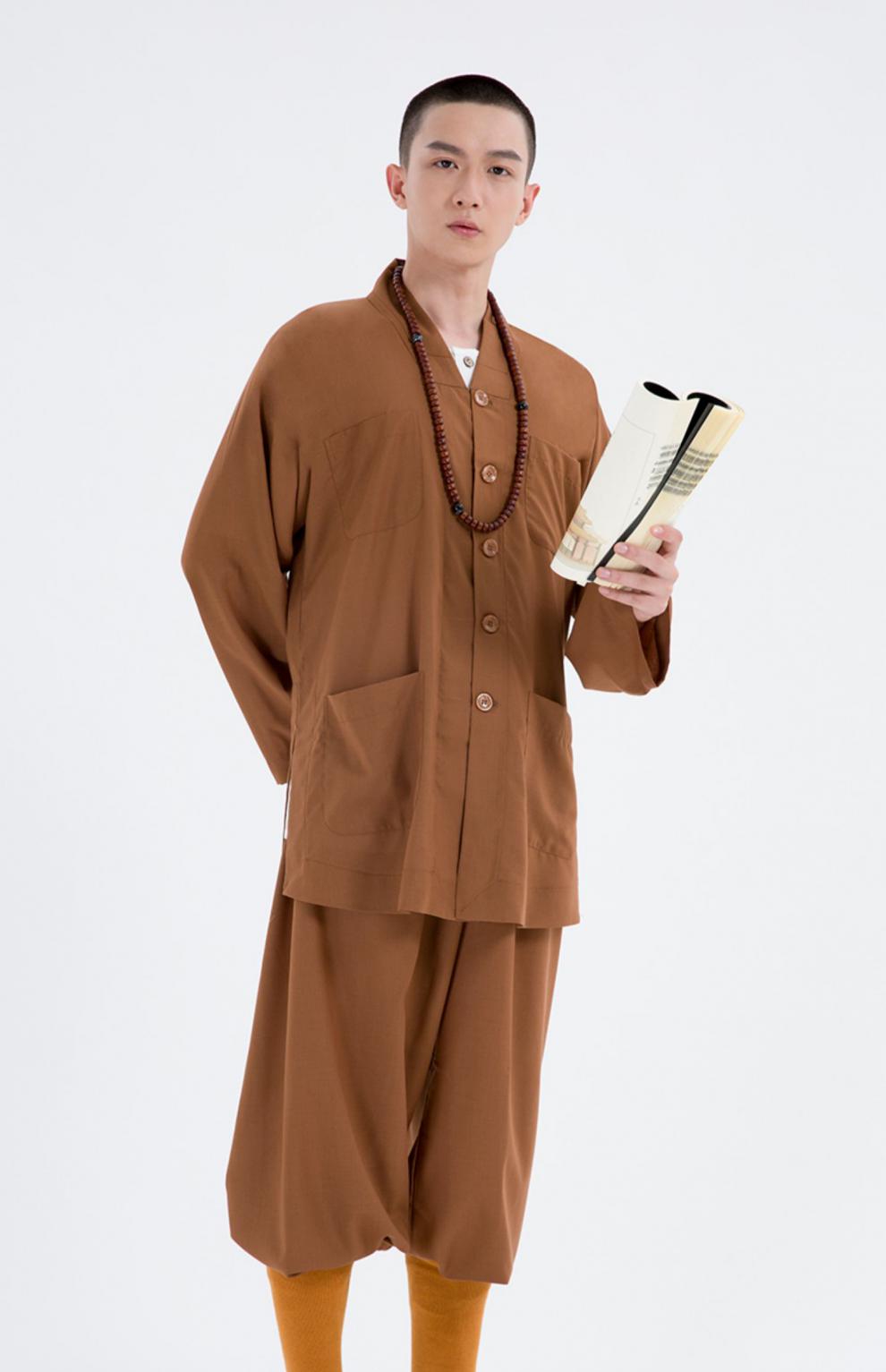 出家人和尚衣服僧服夏季薄款新款棉麻短褂套装小褂男女比丘尼和尚衣