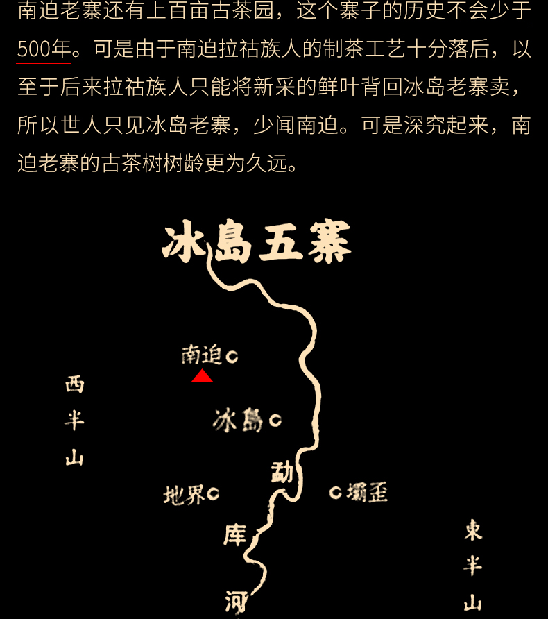 洪勐巖武茶葉2021春茶冰島普洱冰島南迫古樹茶散茶普洱生茶散裝禮盒裝