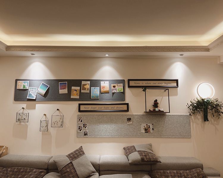 北欧风格毛毡板墙贴幼儿园作品展示软木板照片墙贴自粘公告栏 湖水蓝